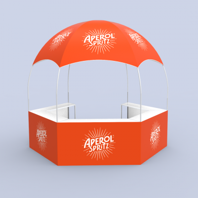 Custom Business Logo Canopy Tent Kit Pop Up Kiosk Booth Canopy Tent for Outdoor Business Food Event with Photo Text Color Logo-LANTENTSUN-Zelt