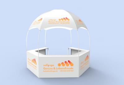 Custom Business Logo Canopy Tent Kit Pop Up Kiosk Booth Canopy Tent for Outdoor Business Food Event with Photo Text Color Logo-LANTENTSUN-Zelt